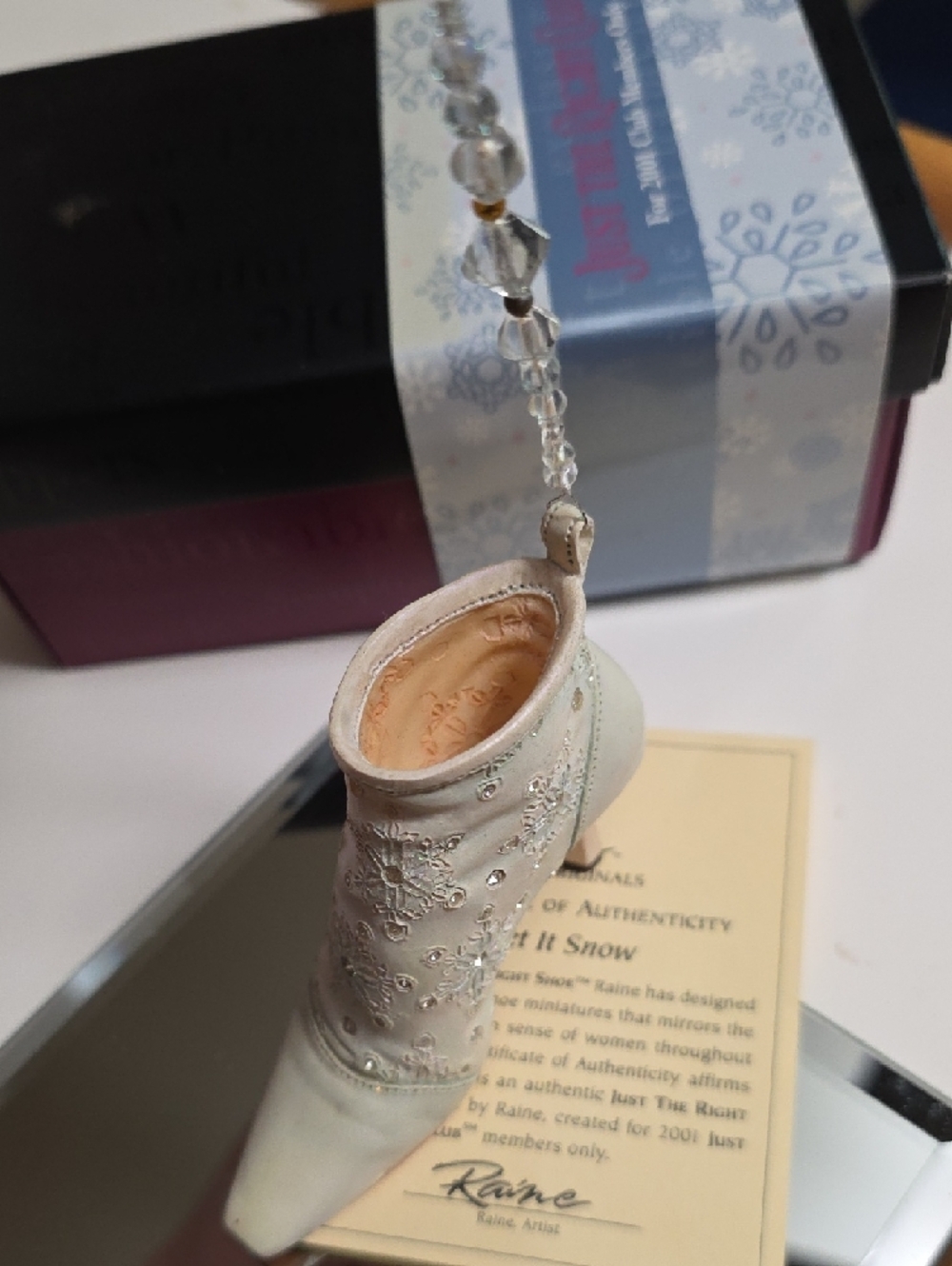 Just The Right Shoe Cream Embroidered Ankle Bootie - Picture 8 of 9